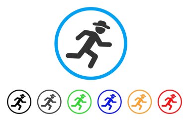 Çalışan beyefendi yuvarlak simge