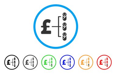 Bebek Lirası bütçe yuvarlak simge