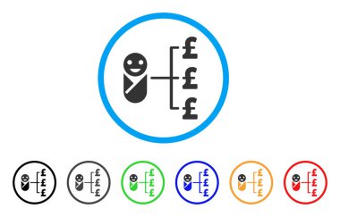 Bebek Lirası giderleri yuvarlak simge