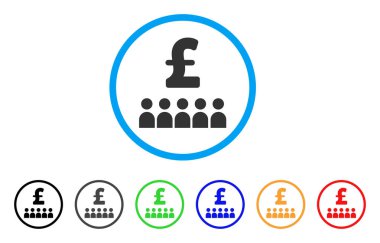 İngiliz iş eğitim yuvarlak simge