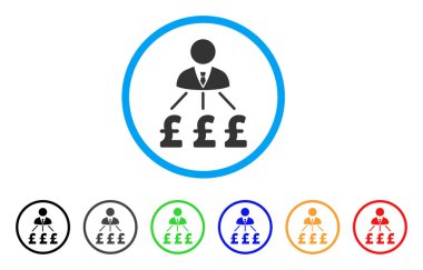 İşadamı Lirası giderleri yuvarlak simge