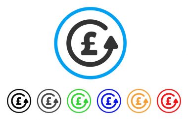 Ters ibraz Lirası simge yuvarlak