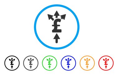 Pound ödeme yuvarlak simge bölmek