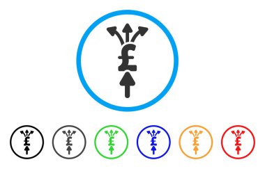 Pound ödeme yuvarlak simge bölmek
