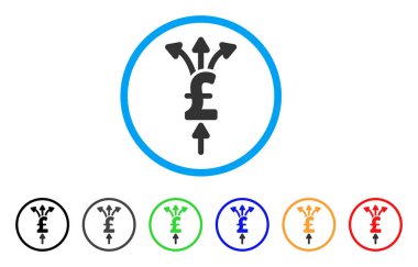 Pound ödeme yuvarlak simge bölmek