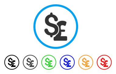 Dolar ve Lirası yuvarlak simge