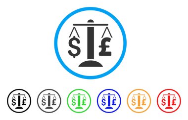 Doları Lirası denge yuvarlak simge