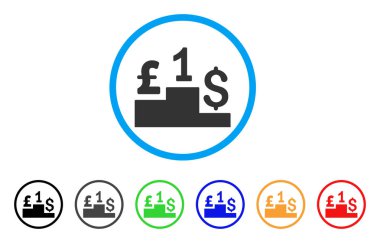 Doları Lirası rekabet yuvarlak simge