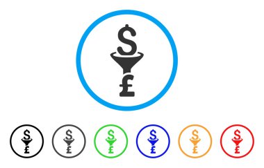 Doları Lirası dönüşüm filtre yuvarlak simgesi