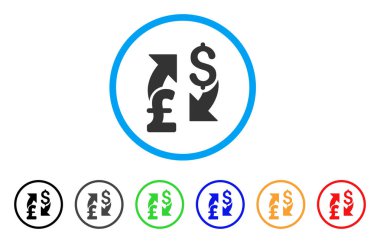 Doları Lirası Döviz yuvarlak simge