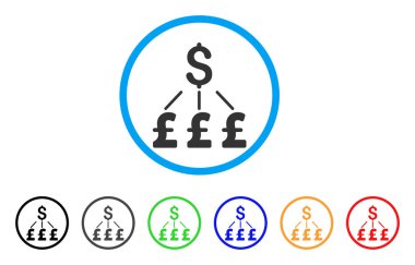 Doları Lirası bağlantılar Lirası simge yuvarlak