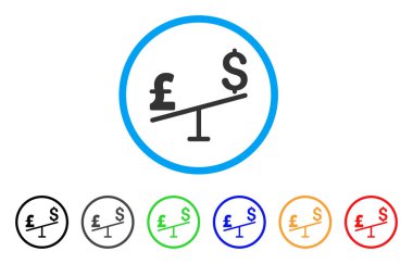 Doları Lirası Swing yuvarlak simge