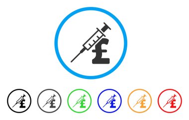 Uyuşturucu Lirası iş yuvarlak simge