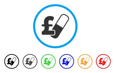 Farma Lirası iş simge yuvarlak