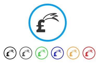 Servet düşen Lirası simge yuvarlak