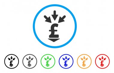 Pound ödeme yuvarlak simge entegre