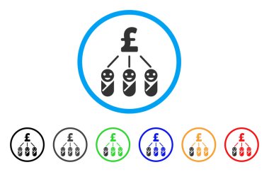 Çocuk Lirası giderleri simgesi yuvarlak