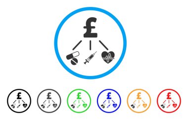 Tıbbi Lirası bütçe yuvarlak simge