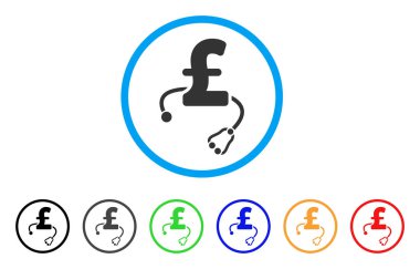 Tıbbi Lirası iş simge yuvarlak