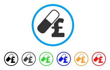 İlaç Lirası iş yuvarlak simge