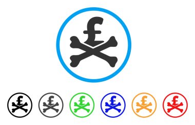 Ölümlü Lirası borç simgesi yuvarlak