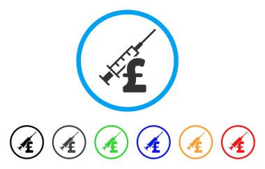 Narkotik Lirası iş yuvarlak simge