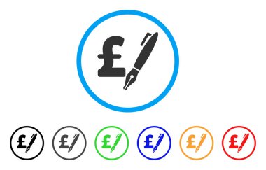 Kalem Lirası fiyat simgesi yuvarlak