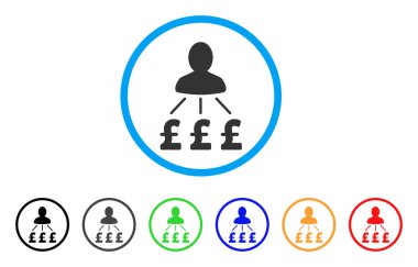 Kişi Lirası giderleri yuvarlak simge