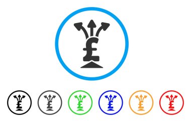 Lirası toplayıcı yuvarlak simge