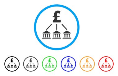 Lirası banka organizasyon yuvarlak simge