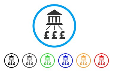 Lirası banka düzeni yuvarlak simge