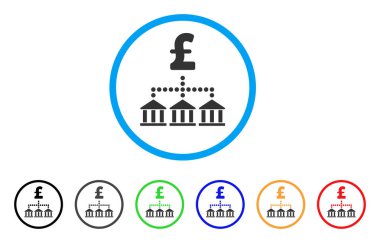 Lirası banka düzeni yuvarlak simge