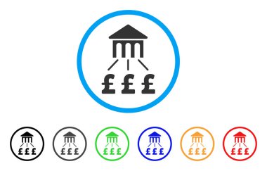 Lirası banka yapısı yuvarlak simge