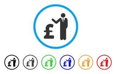 Lirası bankacı yuvarlak simge