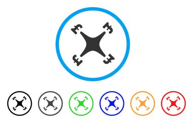 Lirası iş dron yuvarlak simge