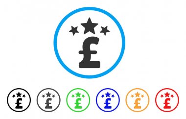 Lirası iş yuvarlak simge yıldız