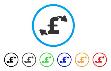 Lirası nakit çıkışları yuvarlak simge