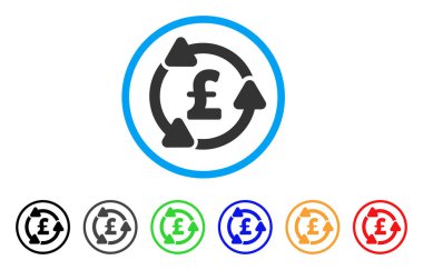 Lirası dolaşım yuvarlak simge