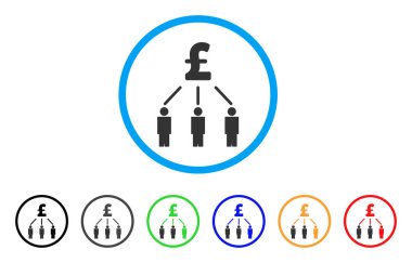 Lirası Crowdfunding yuvarlak simge