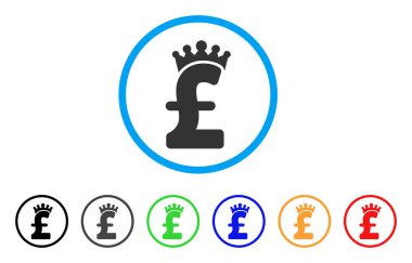 Lirası Crown yuvarlak simge