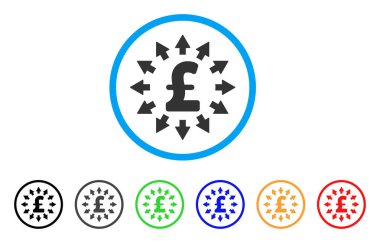 Lirası dağıtım yuvarlak simge