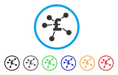 Lirası dağıtım yuvarlak simge