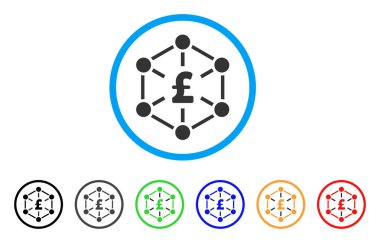 Lirası Finans ağ yuvarlak simge