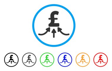 Lirası mali akümülatör yuvarlak simge