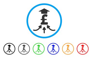 Lirası mali toplayıcı yuvarlak simge