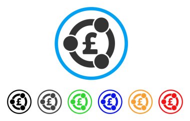 Lirası mali işbirliği yuvarlak simge