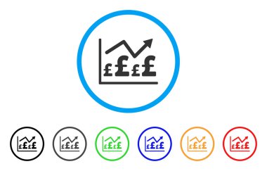Lirası mali grafik yuvarlak simgesi