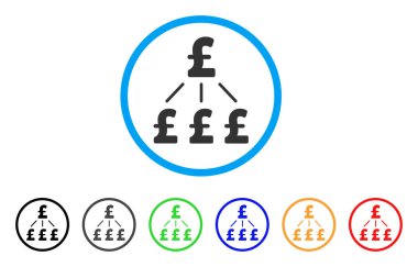 Lirası mali yapısı yuvarlak simge