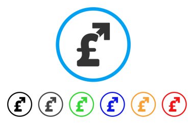 Lirası büyüme yuvarlak simge