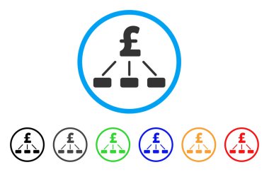 Lirası hiyerarşi yuvarlak simge